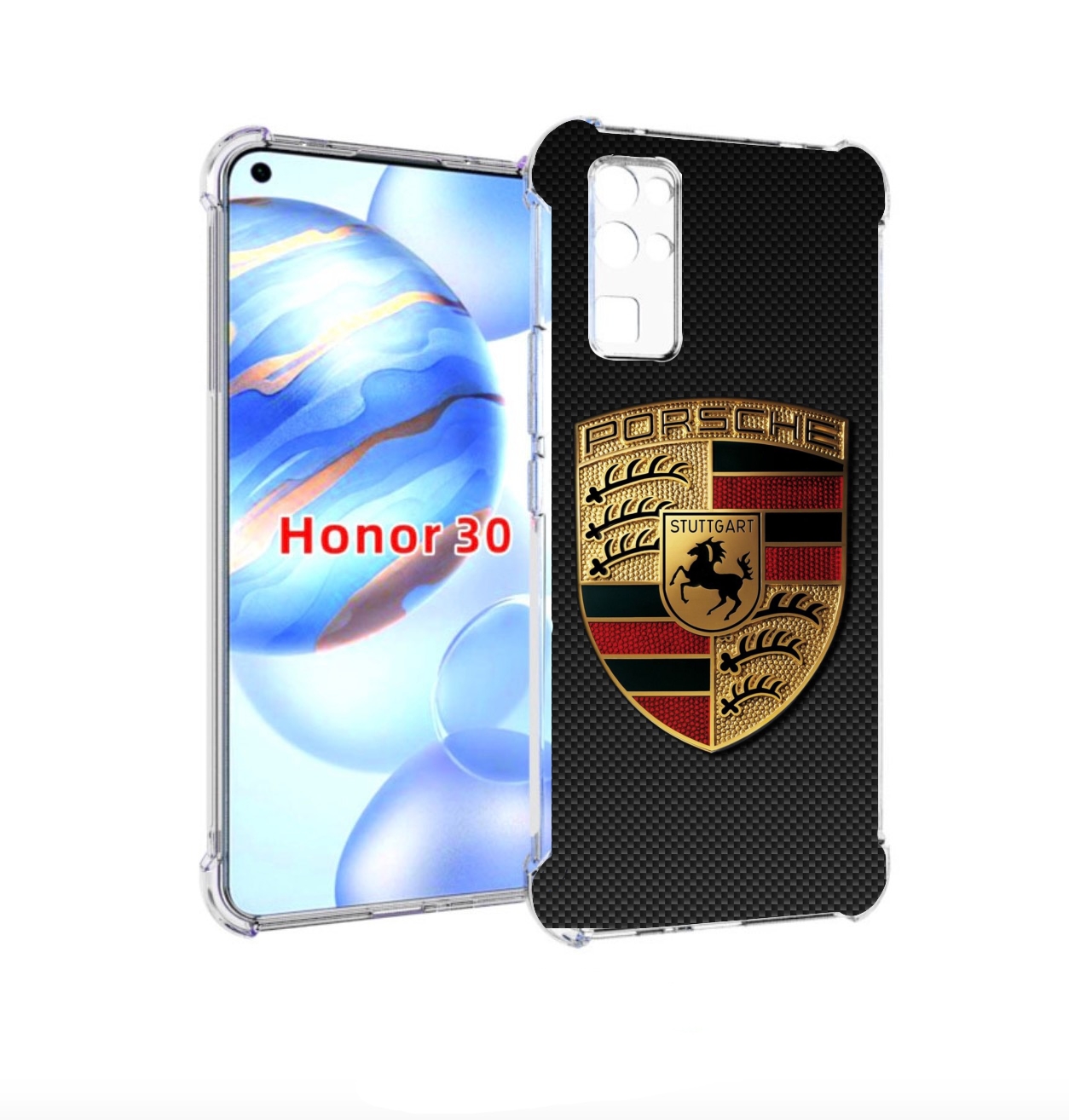 

Чехол бампер MyPads порш porsche 1 для Honor 30 (BMH-AN10) проти, Прозрачный, Tocco