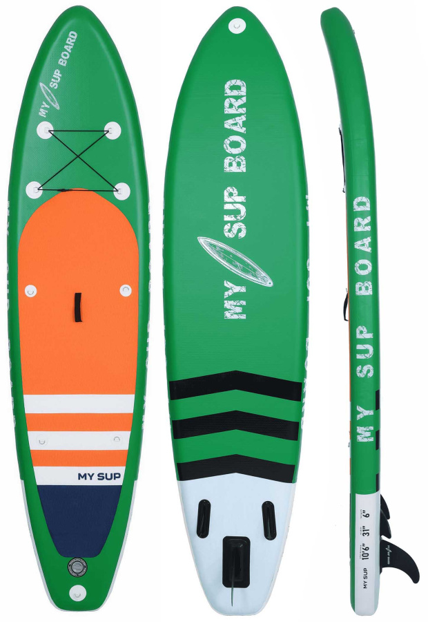 

SUP-борд My Sup 10.6 320x79x15 см, до 190 кг, Зеленый, My Sup 10.6