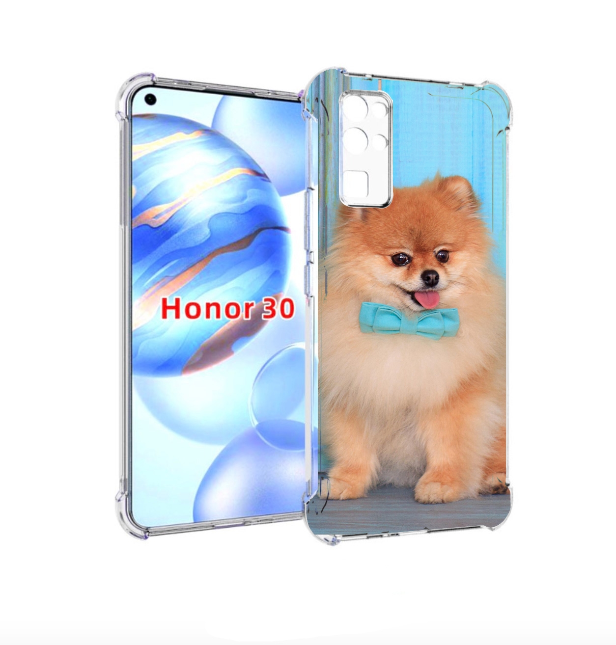 

Чехол бампер MyPads померанскии шпиц для Honor 30 (BMH-AN10) пр, Прозрачный, Tocco