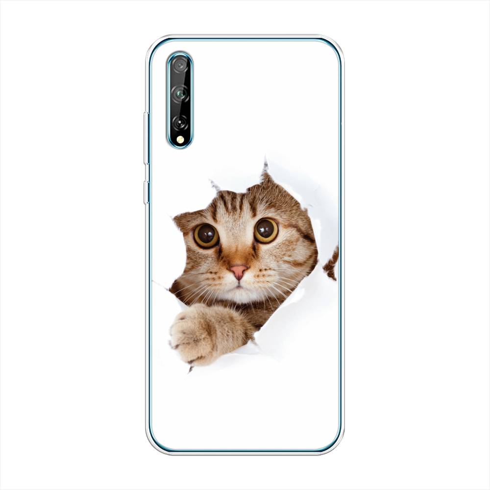 

Чехол на Huawei Y8p "Кот и бумага", Белый;коричневый, 6103550-1