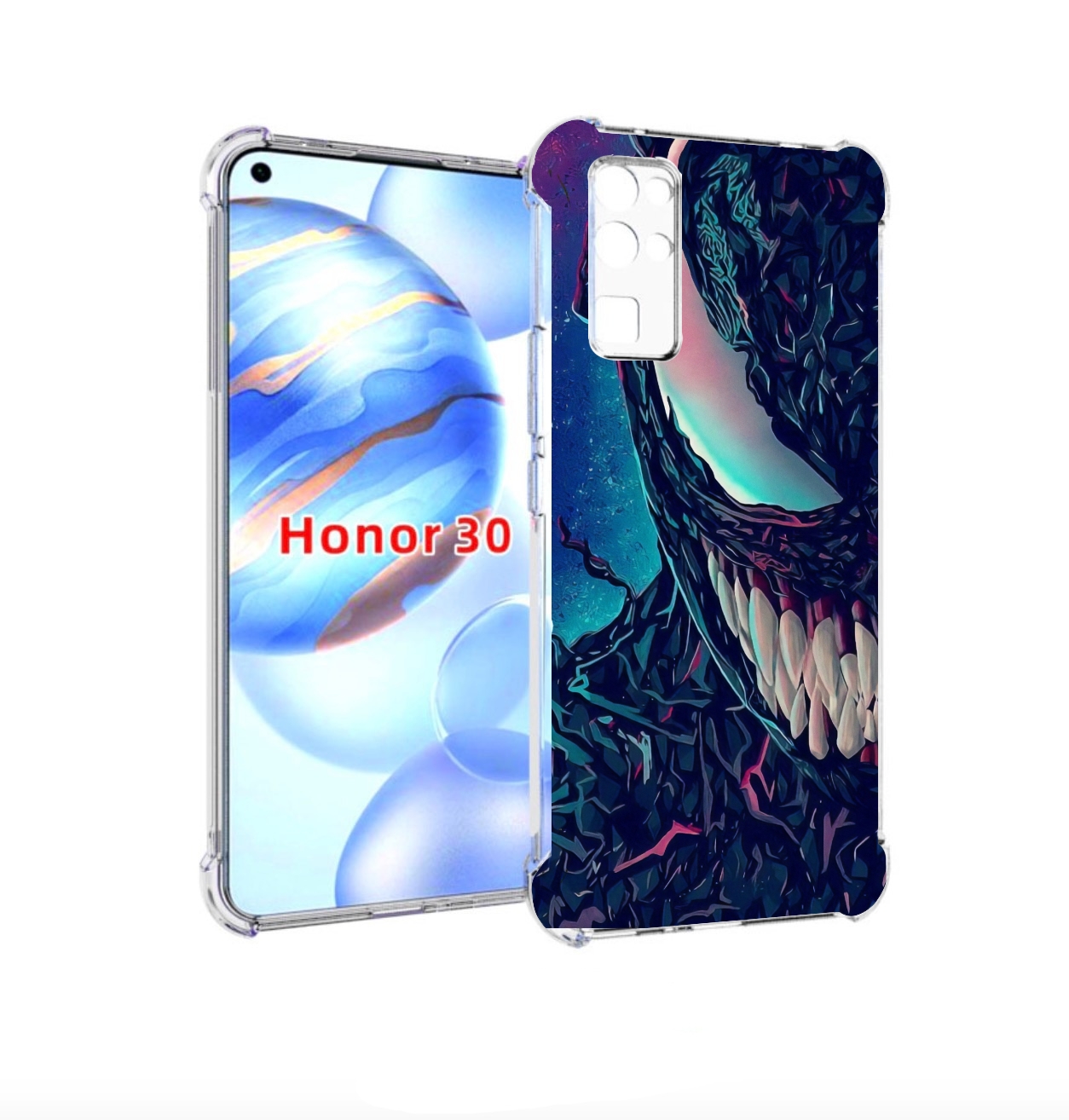 

Чехол бампер MyPads полу веном для Honor 30 (BMH-AN10) противоуд, Прозрачный, Tocco