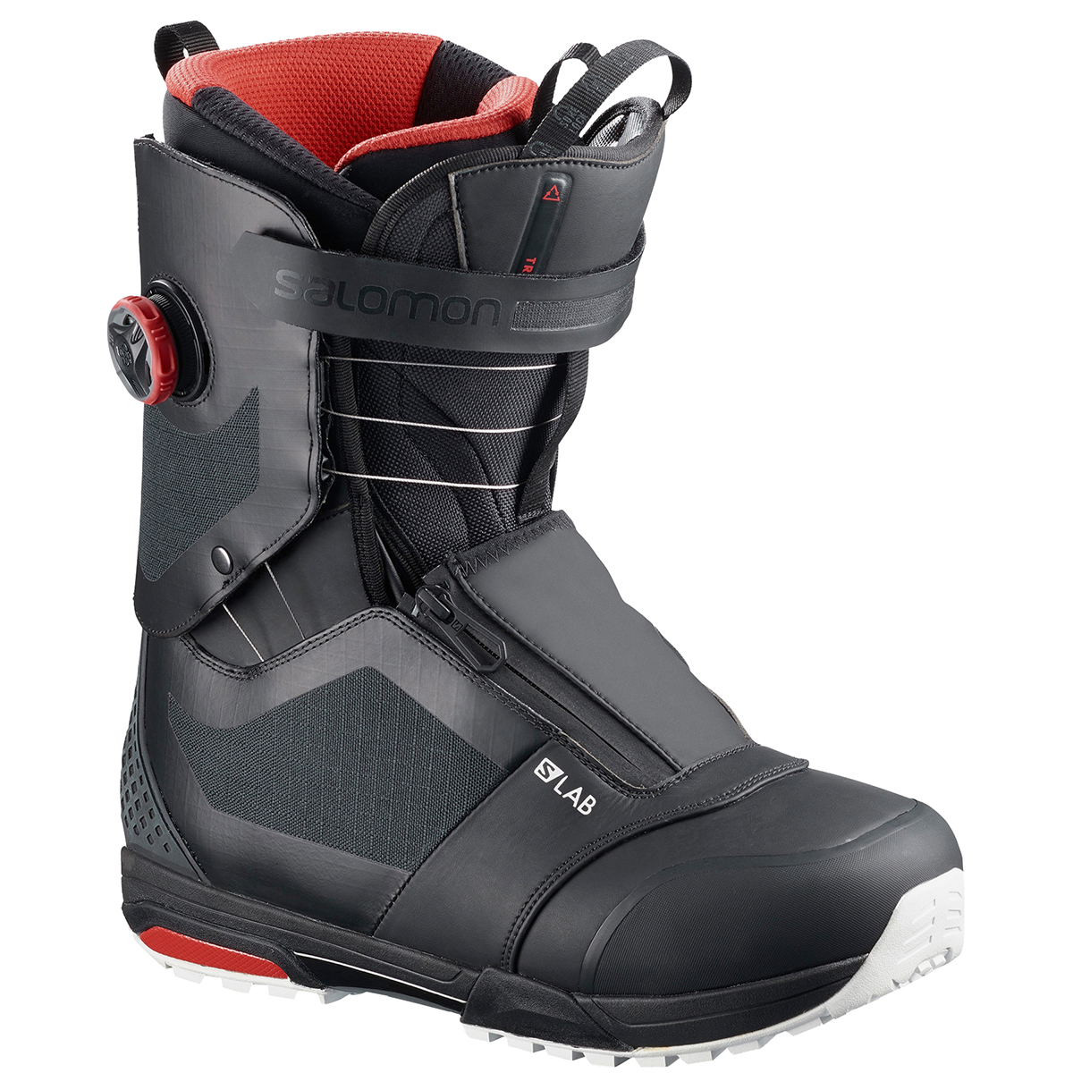 фото Ботинки для сноуборда salomon trek s/lab 2021, black/red, 28.5