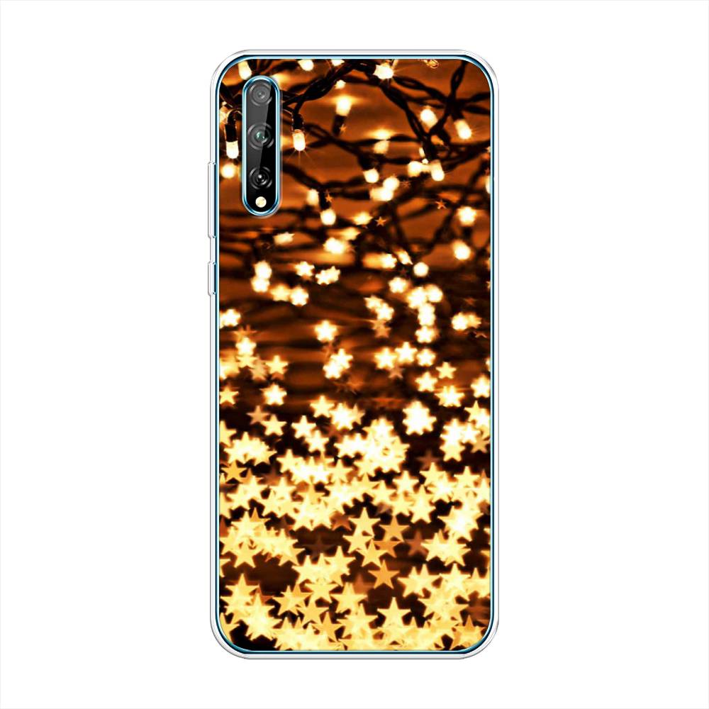

Чехол на Huawei Y8p "Новогодняя гирлянда", Золотистый, 6103550-5