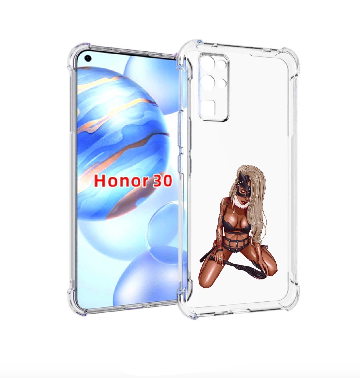 

Чехол бампер MyPads плохая-девушка женский для Honor 30 (BMH-AN1, Прозрачный, Tocco