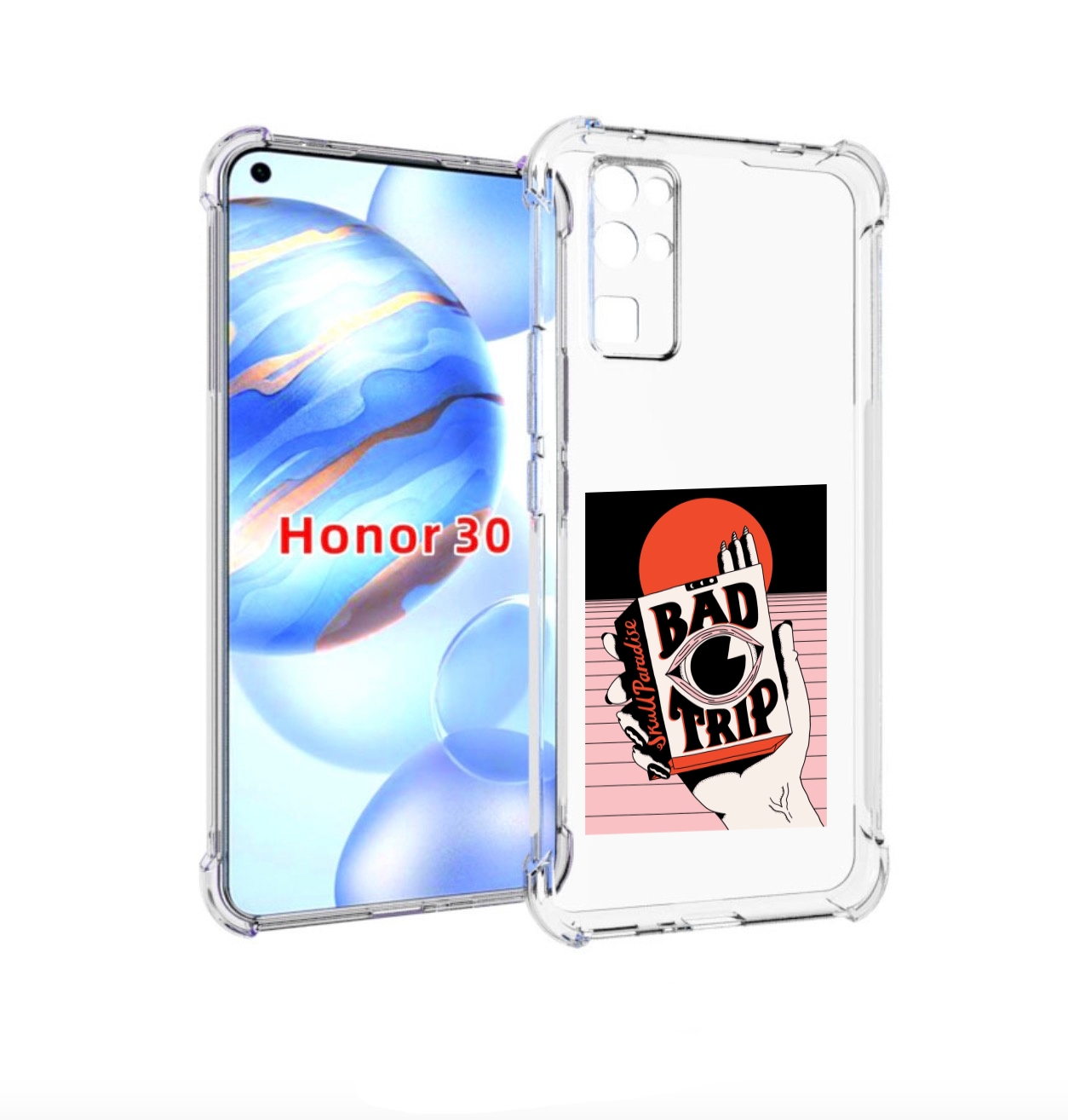 

Чехол бампер MyPads плохая пачка для Honor 30 (BMH-AN10) противо, Прозрачный, Tocco