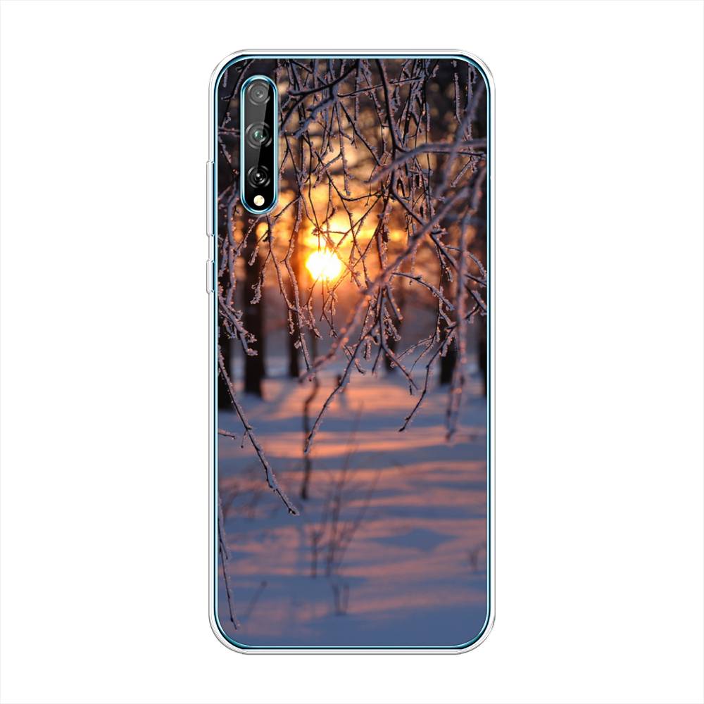 

Чехол на Huawei Y8p "Зима 7", Оранжевый;розовый;черный, 6103550-2
