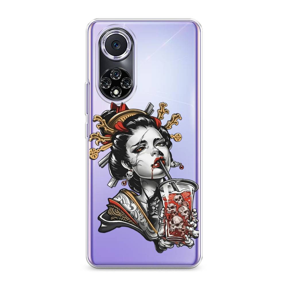 

Чехол для Huawei Nova 9 "Опасная гейша", Красный;черный;серый, 6106150-4
