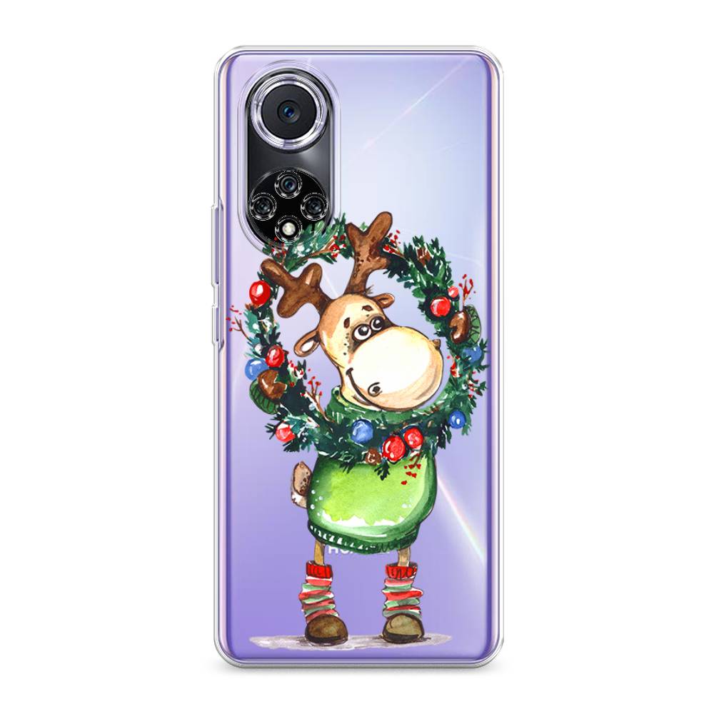 

Чехол для Huawei Nova 9 "Олень с новогодним венком", 6106150-4