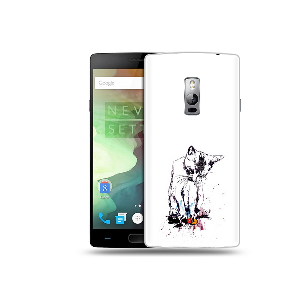 

Чехол MyPads Tocco для OnePlus 2 кот и микки, Прозрачный, Tocco