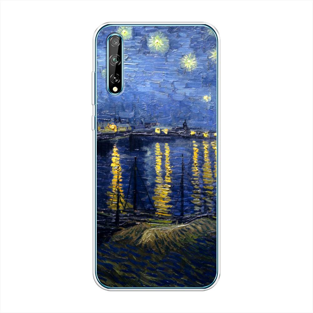 

Чехол на Huawei Y8p "Звездная ночь над Роной", Синий;желтый, 6103550-4