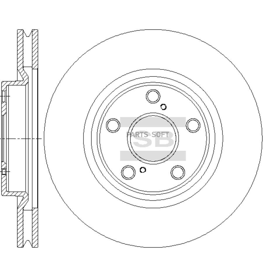 SANGSIN BRAKE Диск тормозной TOYOTA CAMRY V40 06-11/RAV 4 05- передний вент.D 296мм.