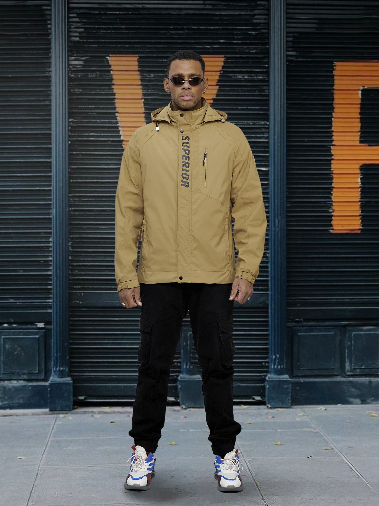 

Куртка мужская NoBrand OI-88022 бежевая XXL, Бежевый, OI-88022
