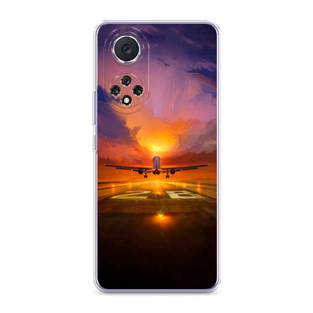 

Чехол для Huawei Nova 9 "Самолет на посадке", Оранжевый;синий, 6106150-6