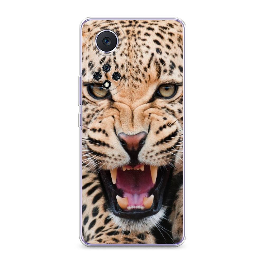 

Чехол для Huawei Nova 9 "Леопард 3d", Бежевый;черный, 6106150-6