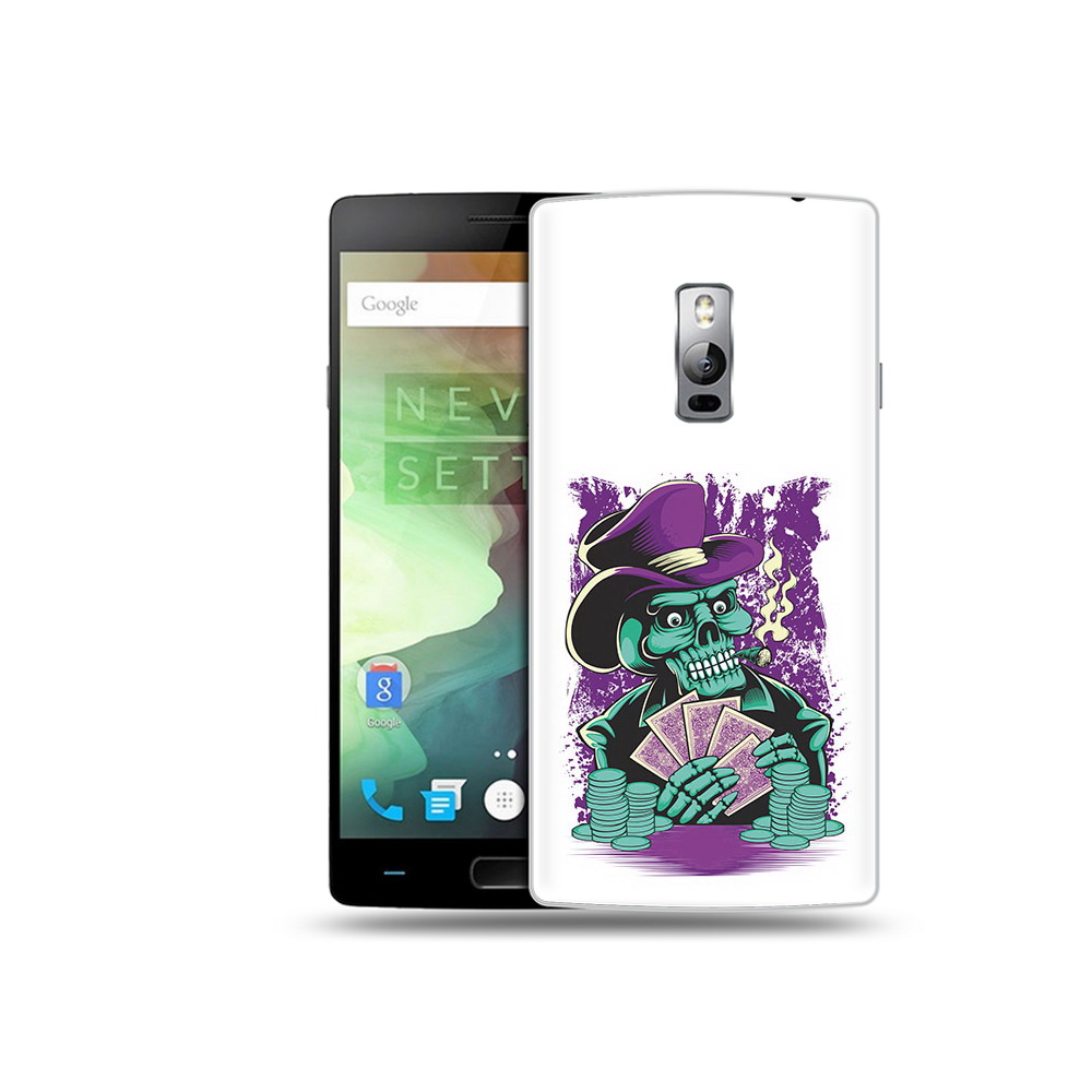 

Чехол MyPads Tocco для OnePlus 2 зеленый череп с картами, Прозрачный, Tocco