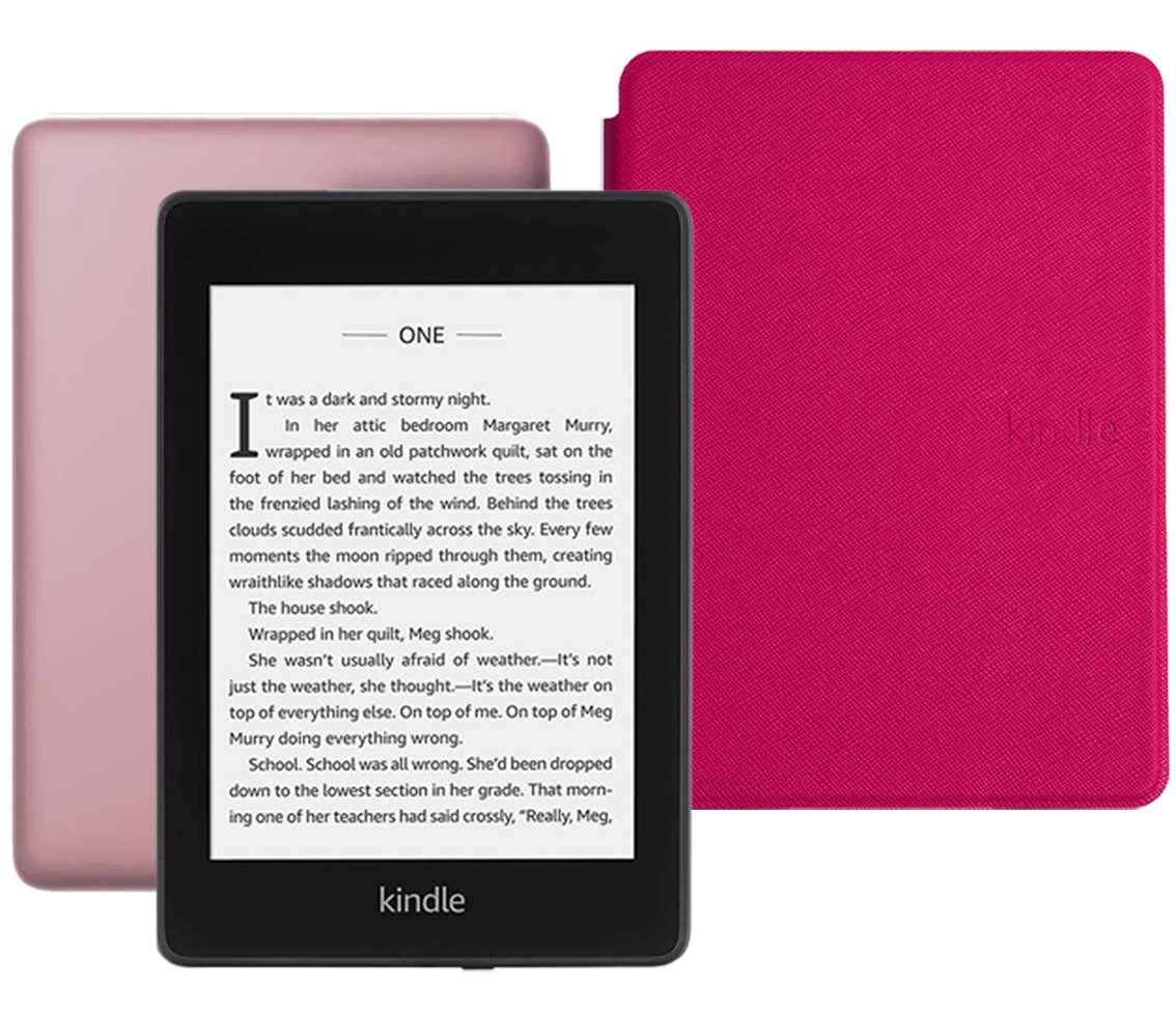 

Amazon Kindle PaperWhite 2018 8Gb Special Offer Plum + обложка Hot Pink