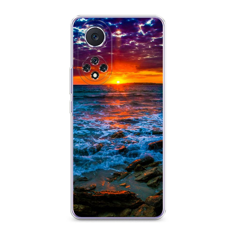 

Чехол для Huawei Nova 9 "Закат 1", Оранжевый;синий, 6106150-2