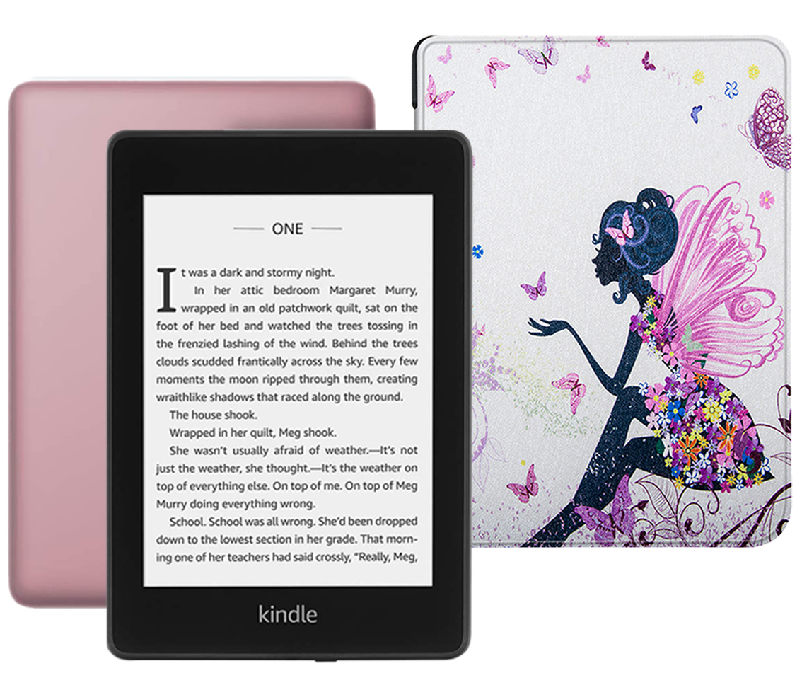 Amazon Kindle PaperWhite 2018 8Gb Special Offer Plum + обложка Girl