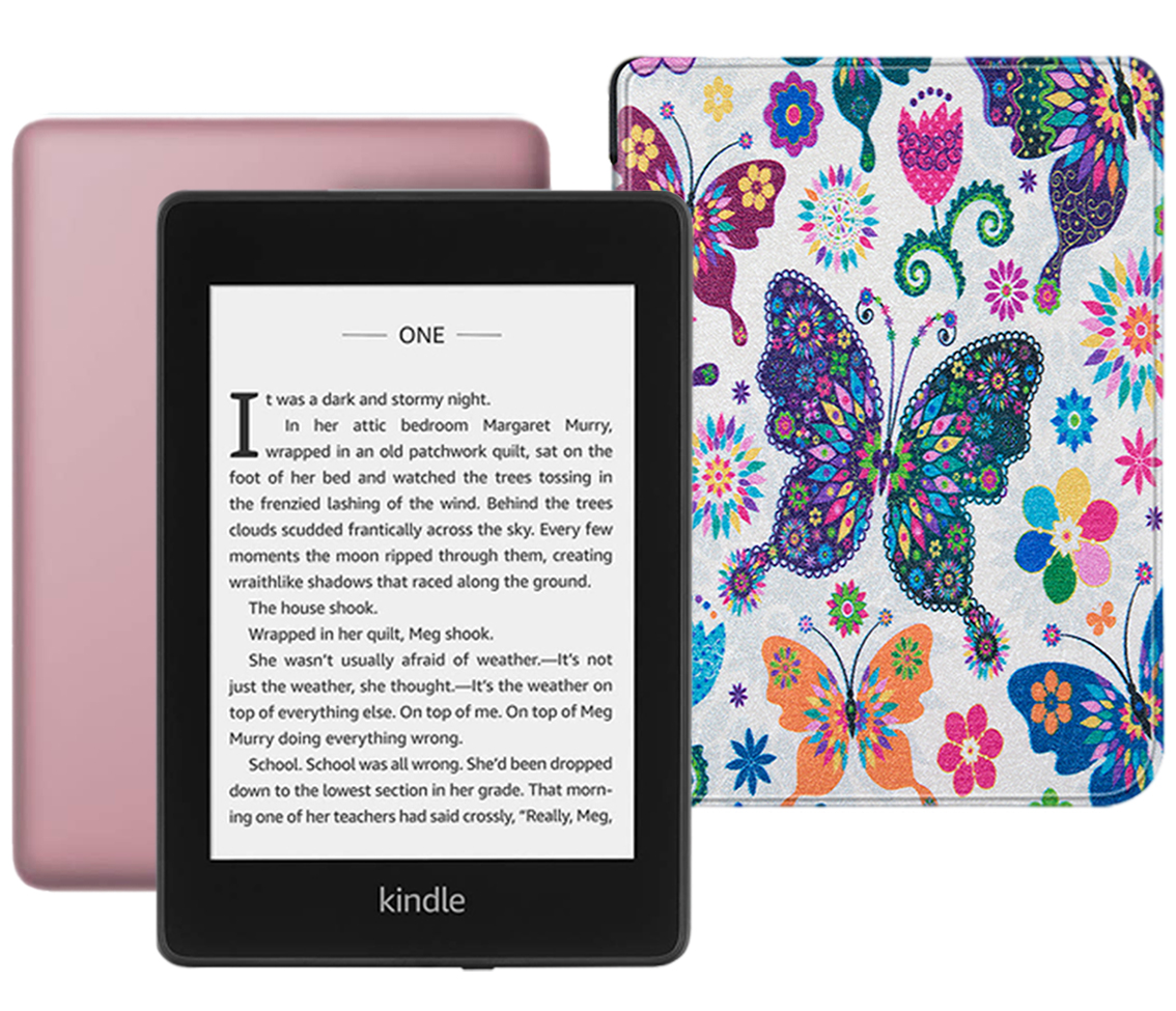 

Amazon Kindle PaperWhite 2018 8Gb Special Offer Plum + обложка Butterfly