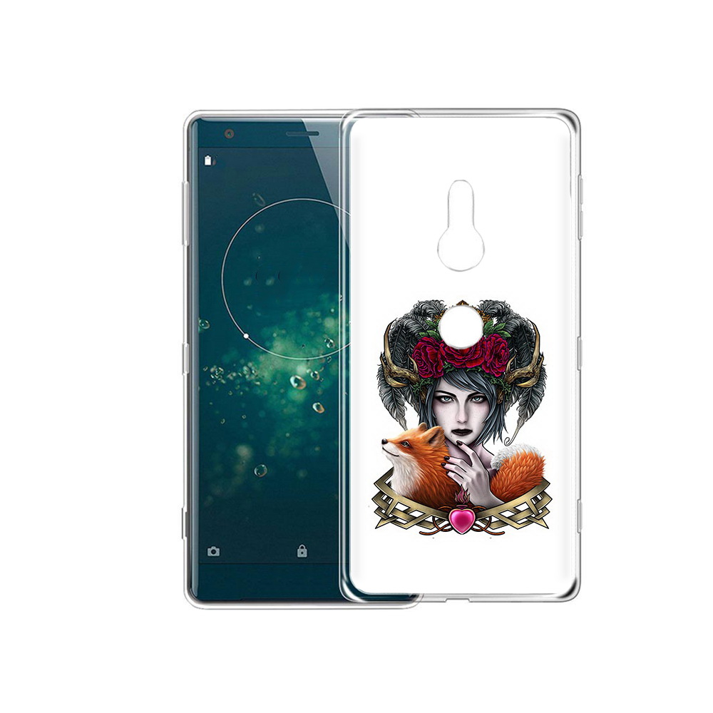 

Чехол MyPads Tocco для Sony Xperia XZ2 девушка с лисой, Прозрачный, Tocco