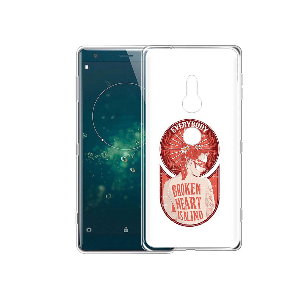 

Чехол MyPads Tocco для Sony Xperia XZ2 девушка разбитое сердце, Прозрачный, Tocco