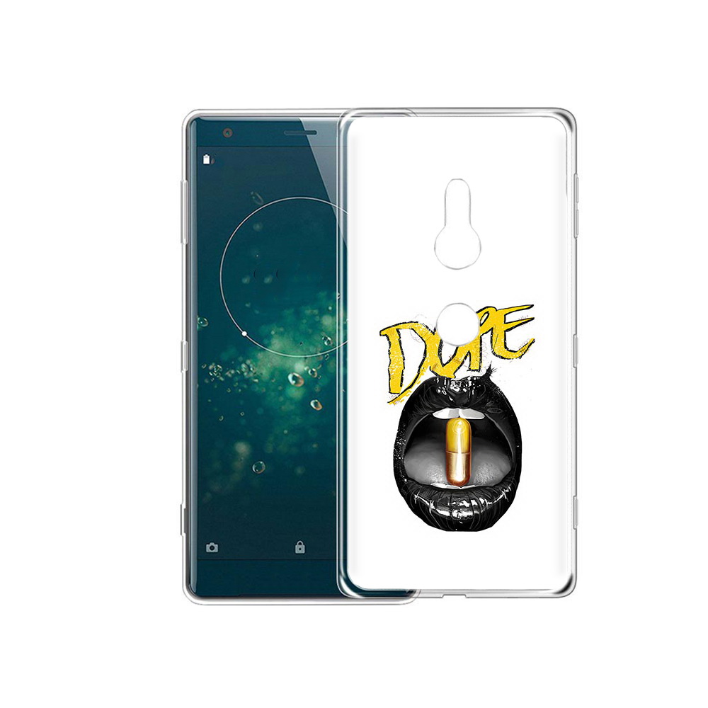 

Чехол MyPads Tocco для Sony Xperia XZ2 губы, Прозрачный, Tocco