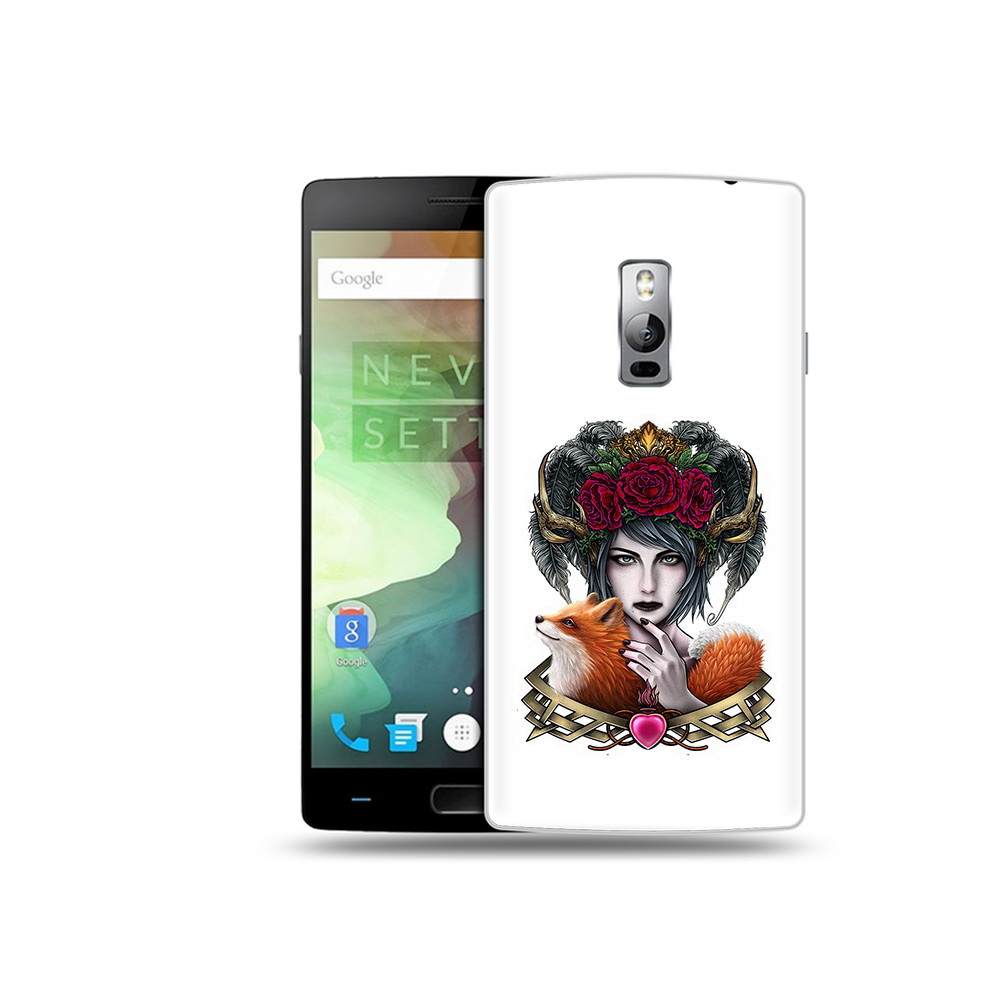 

Чехол MyPads Tocco для OnePlus 2 девушка с лисой, Прозрачный, Tocco