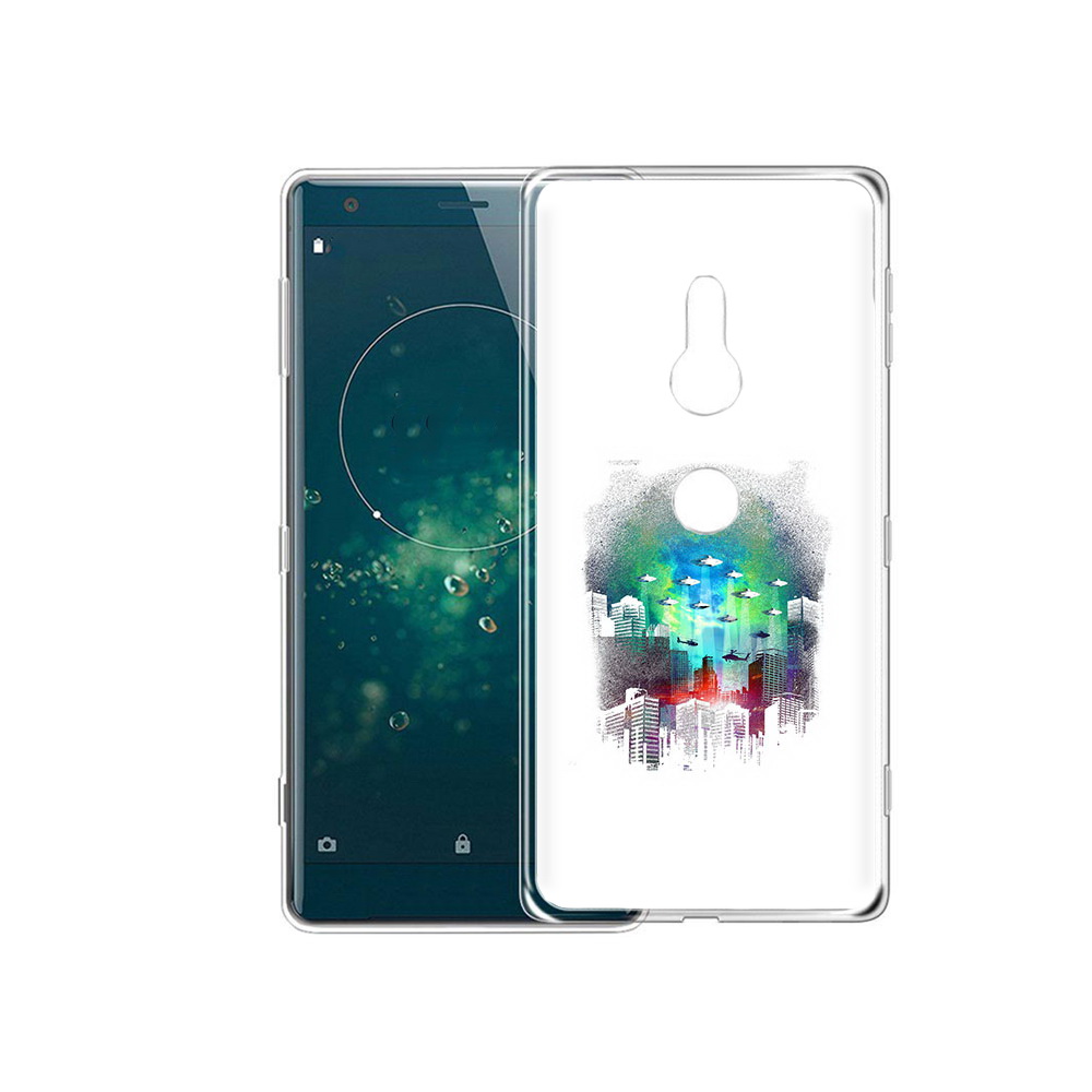 

Чехол MyPads Tocco для Sony Xperia XZ2 город в свечении, Прозрачный, Tocco