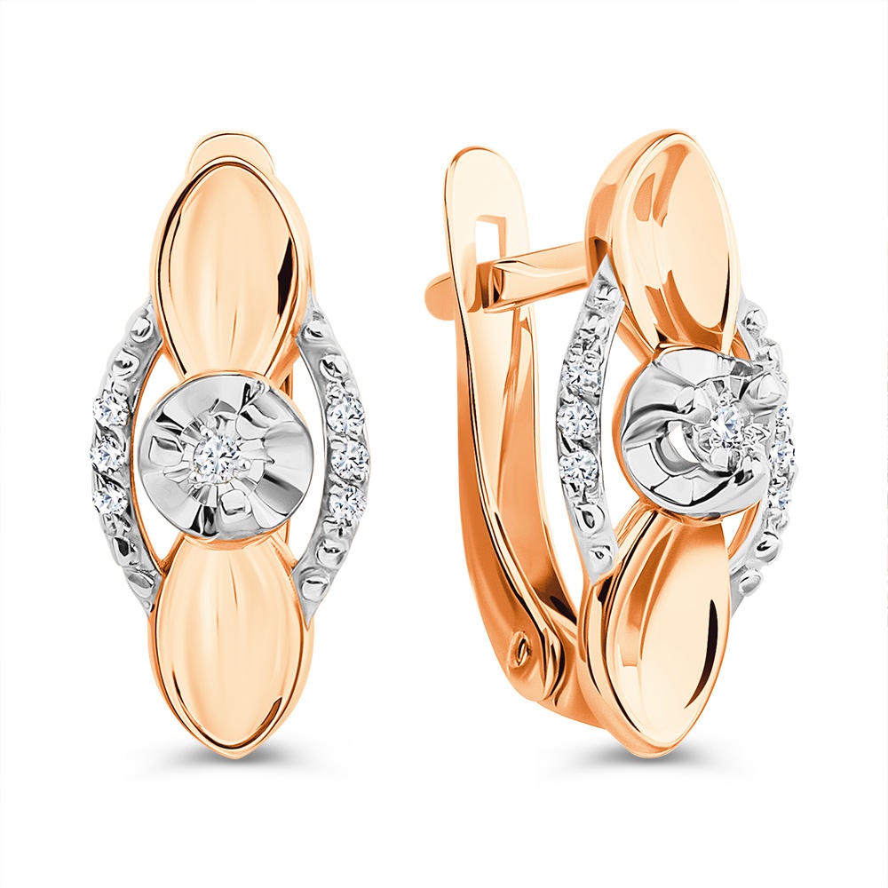 

Серьги из золота 585Gold 102009582, бриллиант, 102009582