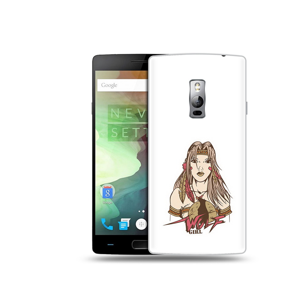 

Чехол MyPads Tocco для OnePlus 2 девушка волк, Прозрачный, Tocco