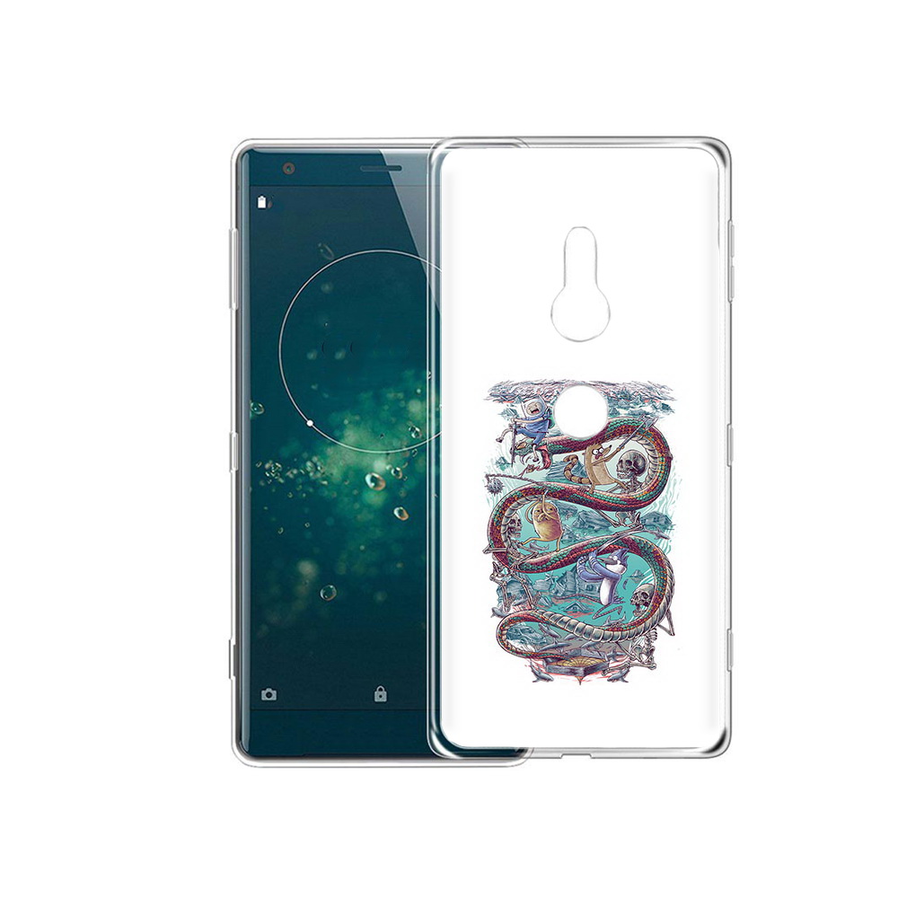 

Чехол MyPads Tocco для Sony Xperia XZ2 время приключений страшилка, Прозрачный, Tocco