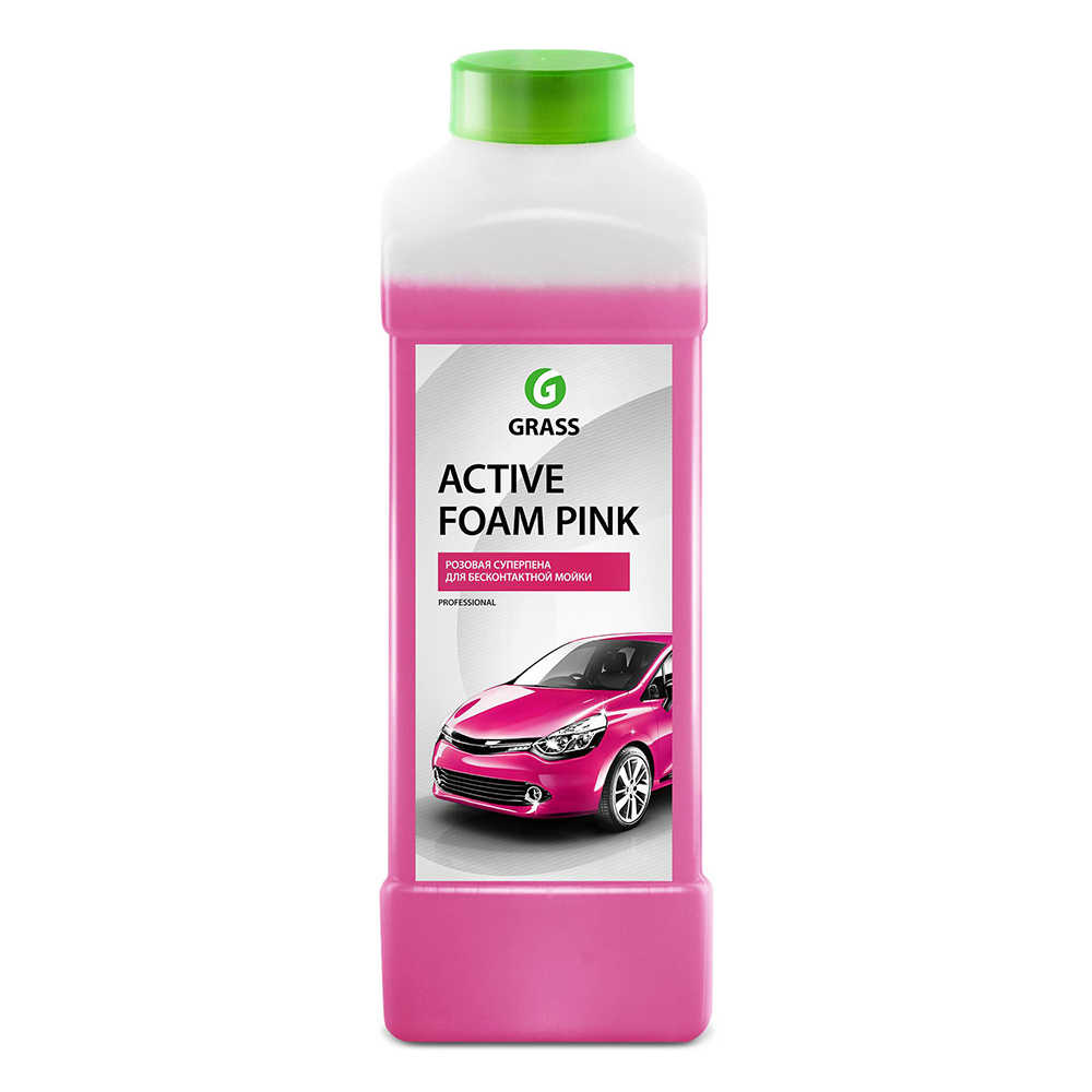 

Шампунь для бесконтактной мойки концентрат 15-20 г/л Active Foam Pink 1 л Grass