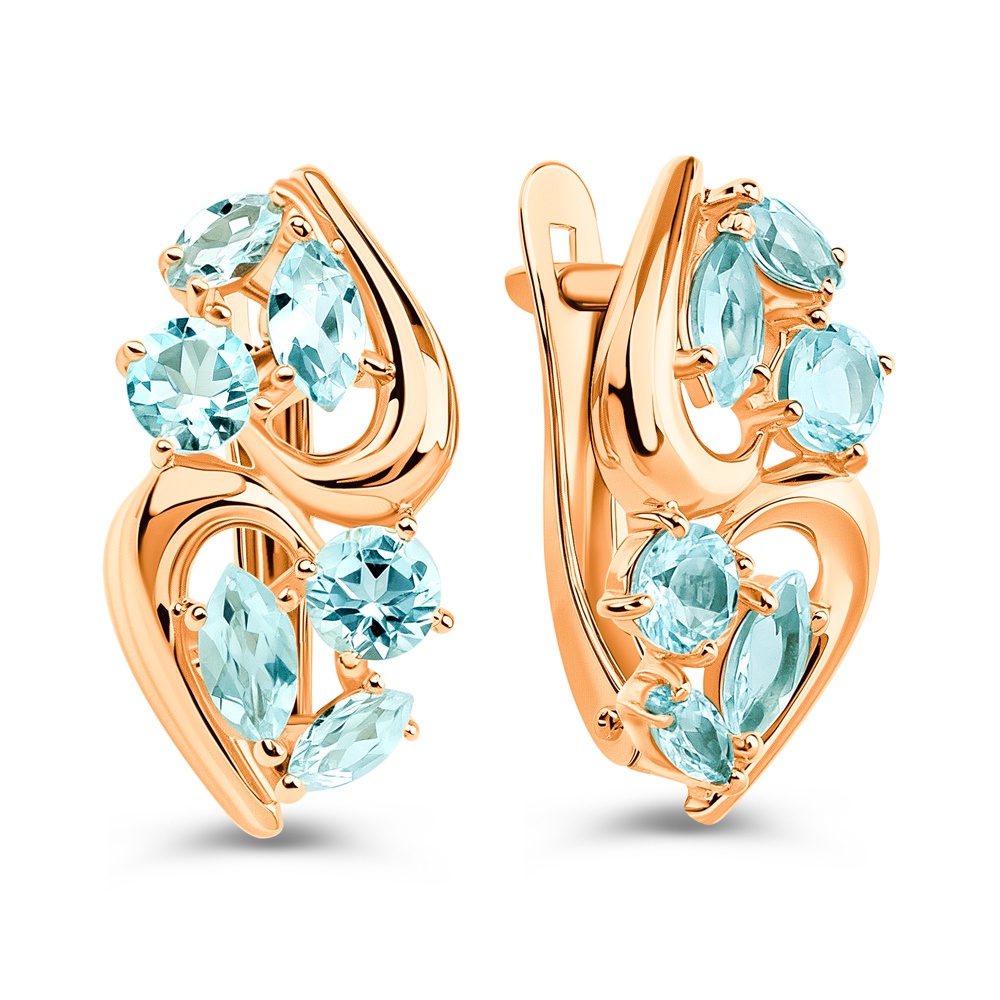 

Серьги из золота 585Gold 202011277, топаз, 202011277