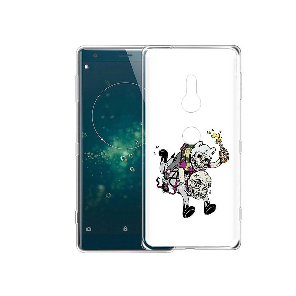 

Чехол MyPads Tocco для Sony Xperia XZ2 время приключений скелеты, Прозрачный, Tocco