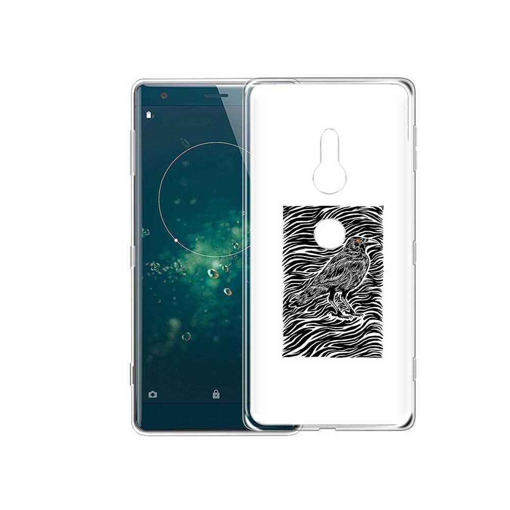 

Чехол MyPads Tocco для Sony Xperia XZ2 ворон в абстракции, Прозрачный, Tocco