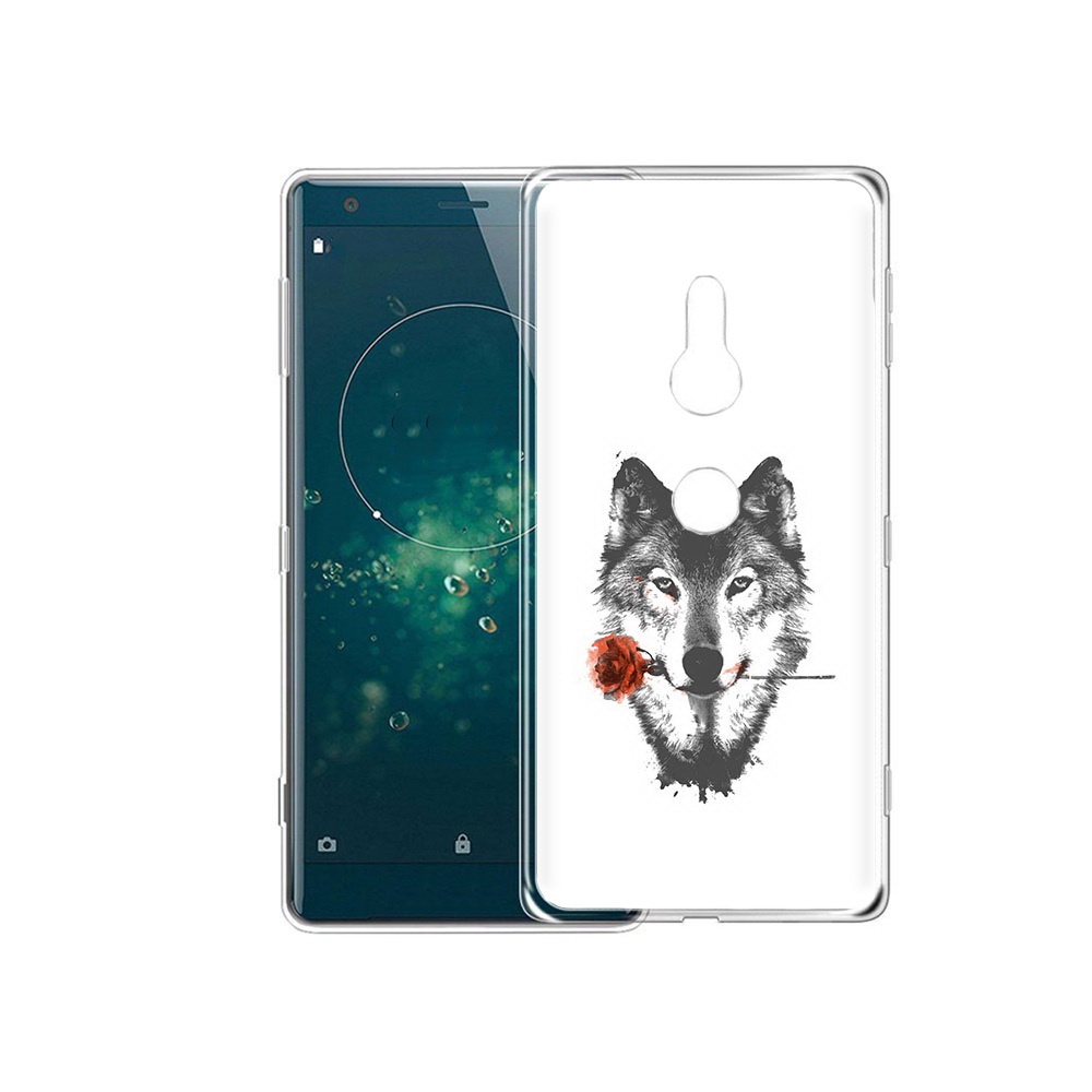 

Чехол MyPads Tocco для Sony Xperia XZ2 волк с розой, Прозрачный, Tocco