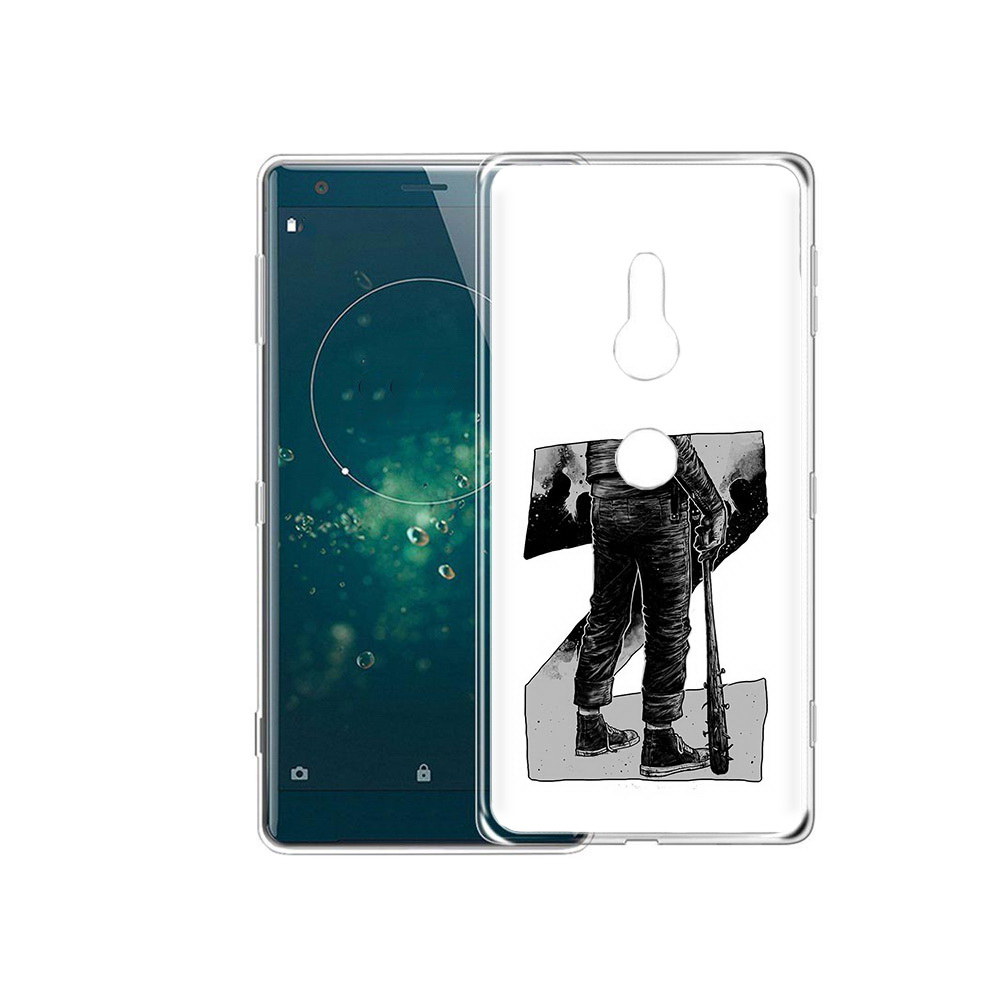 

Чехол MyPads Tocco для Sony Xperia XZ2 воин черно белый, Tocco