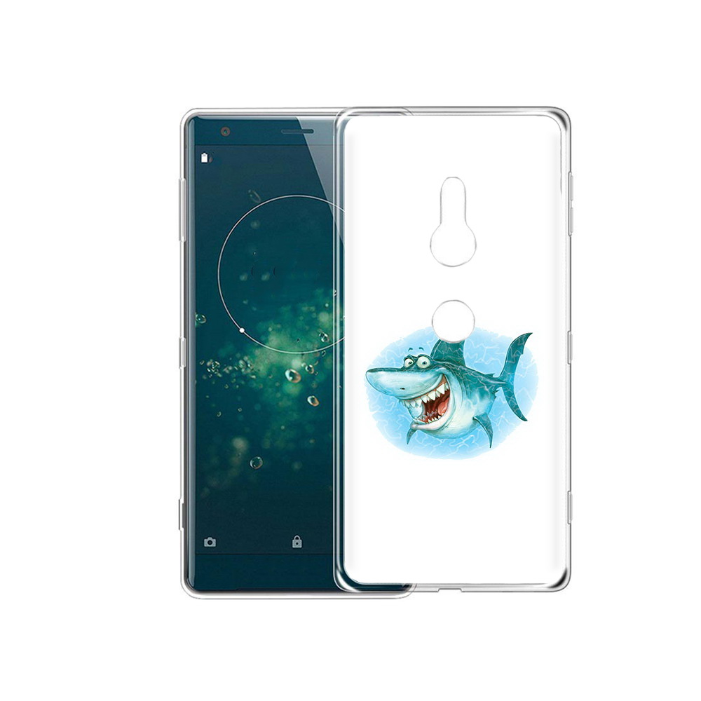 

Чехол MyPads Tocco для Sony Xperia XZ2 веселая акула, Прозрачный, Tocco