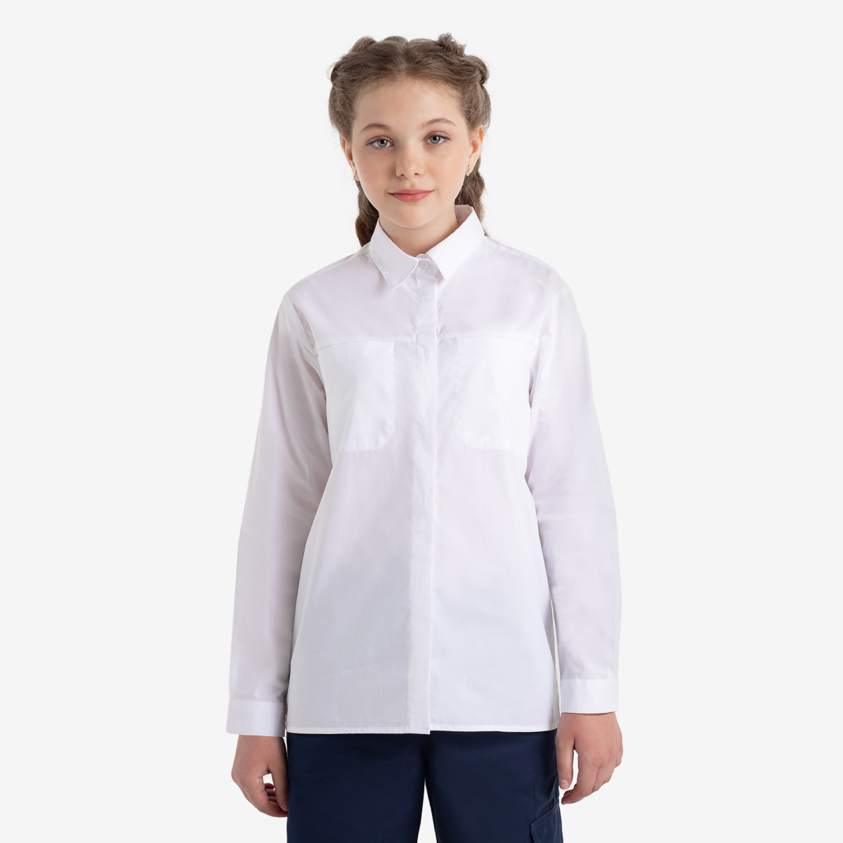Рубашка детская Kapika KJGCR07, белый, 164