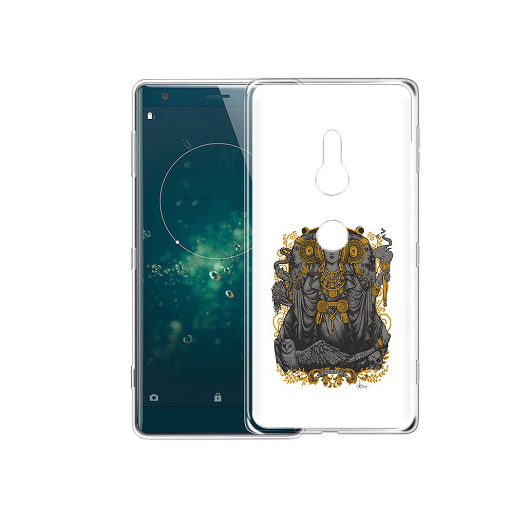

Чехол MyPads Tocco для Sony Xperia XZ2 божество с золотыми элементами, Прозрачный, Tocco