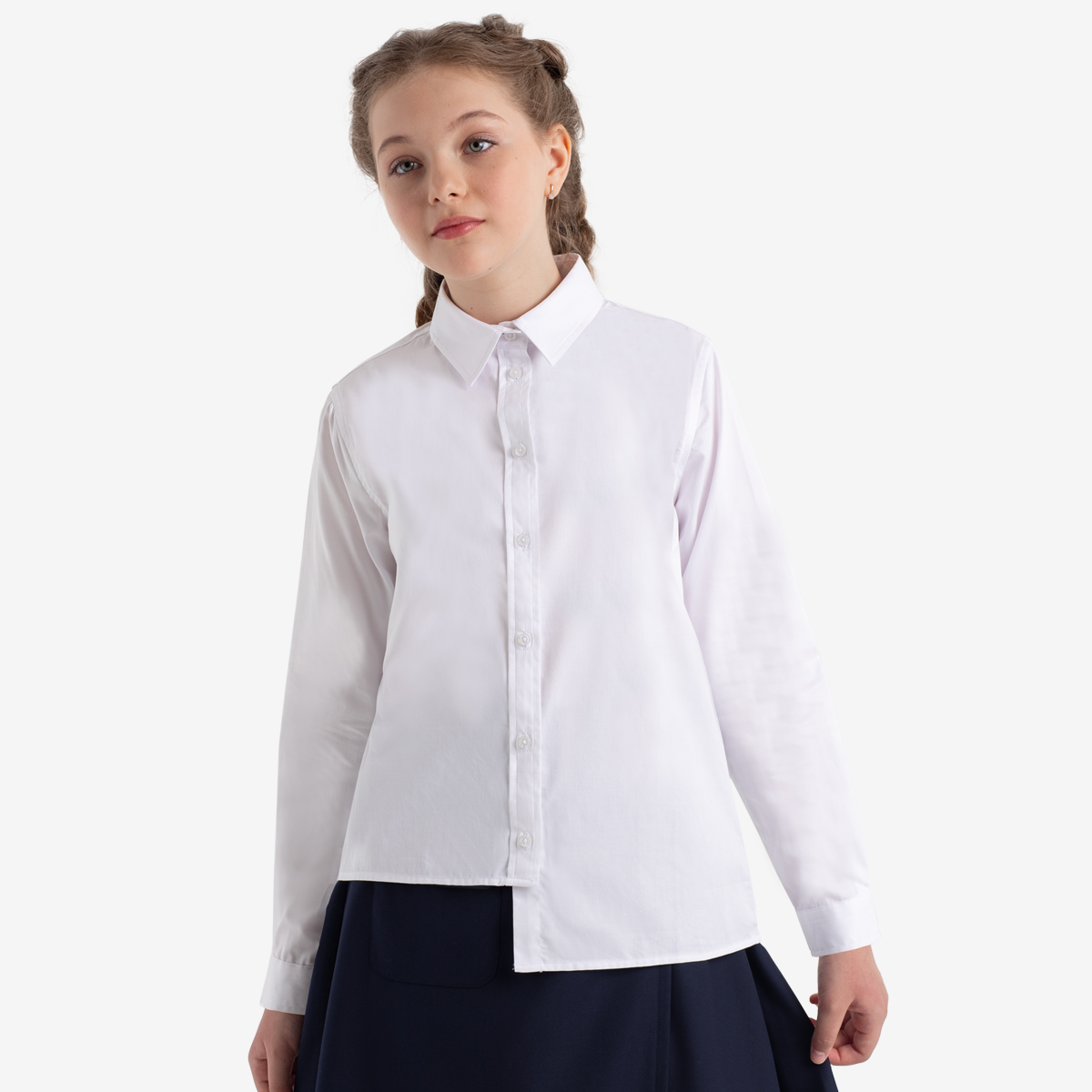 Рубашка детская Kapika KJGCR01, белый, 164
