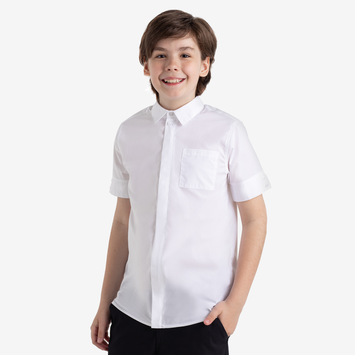 Рубашка детская Kapika KJBCR06, белый, 134