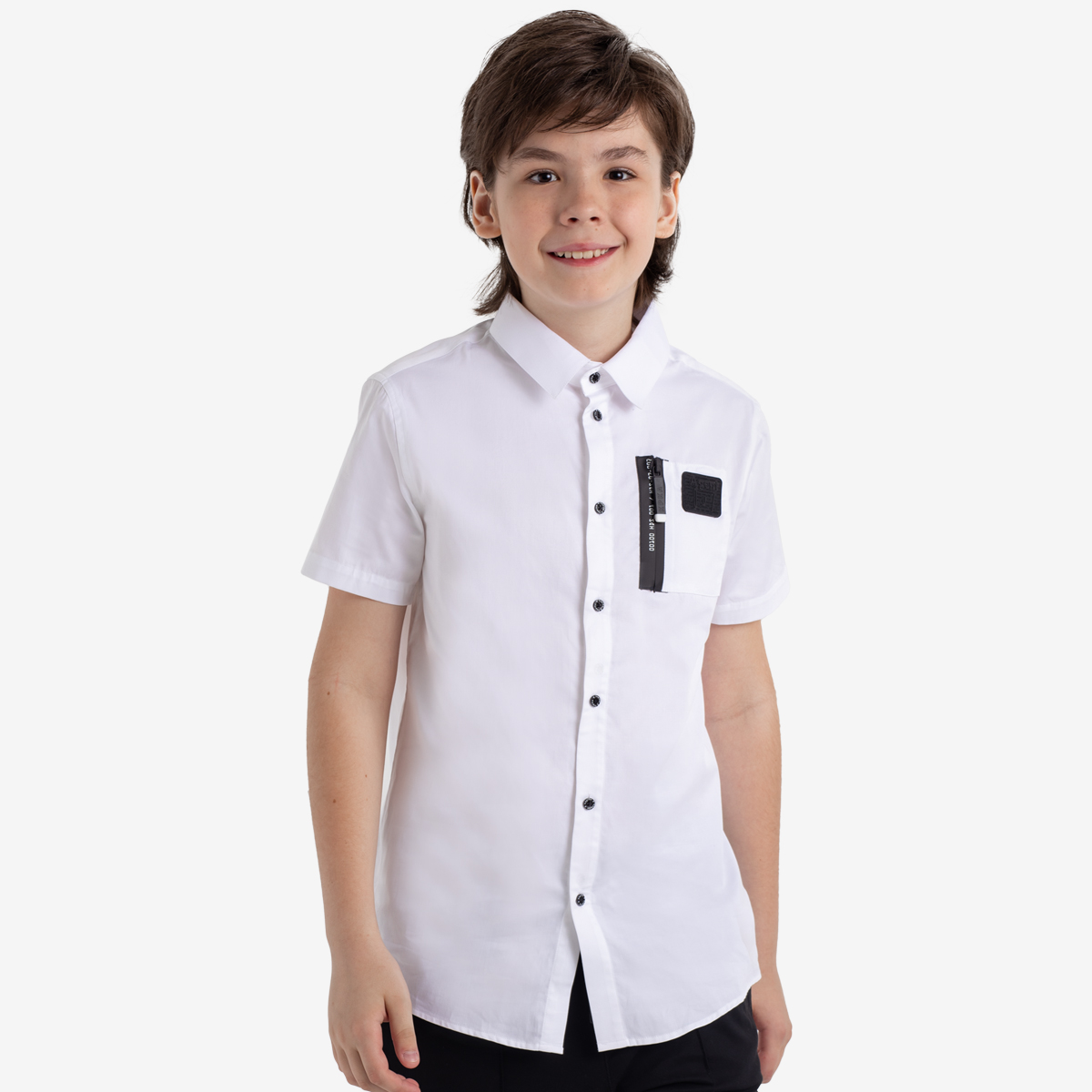 Рубашка детская Kapika KJBCR05, белый, 134