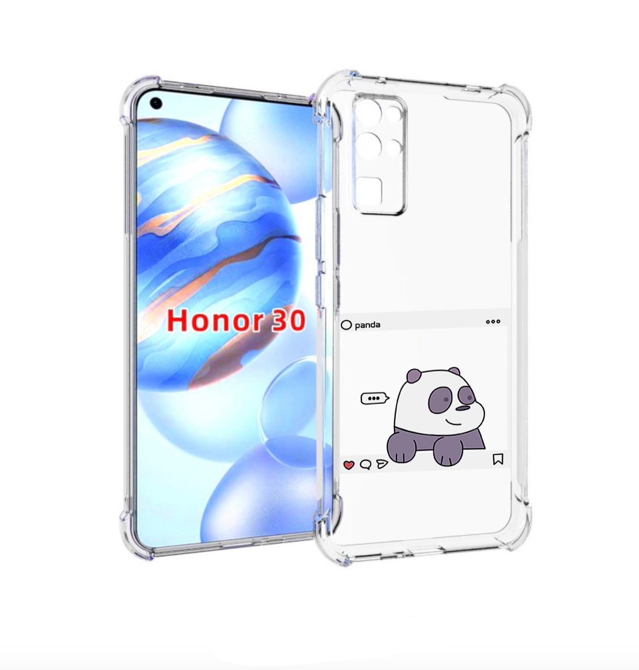 

Чехол бампер MyPads пандочка-фотка для Honor 30 (BMH-AN10) проти, Прозрачный, Tocco