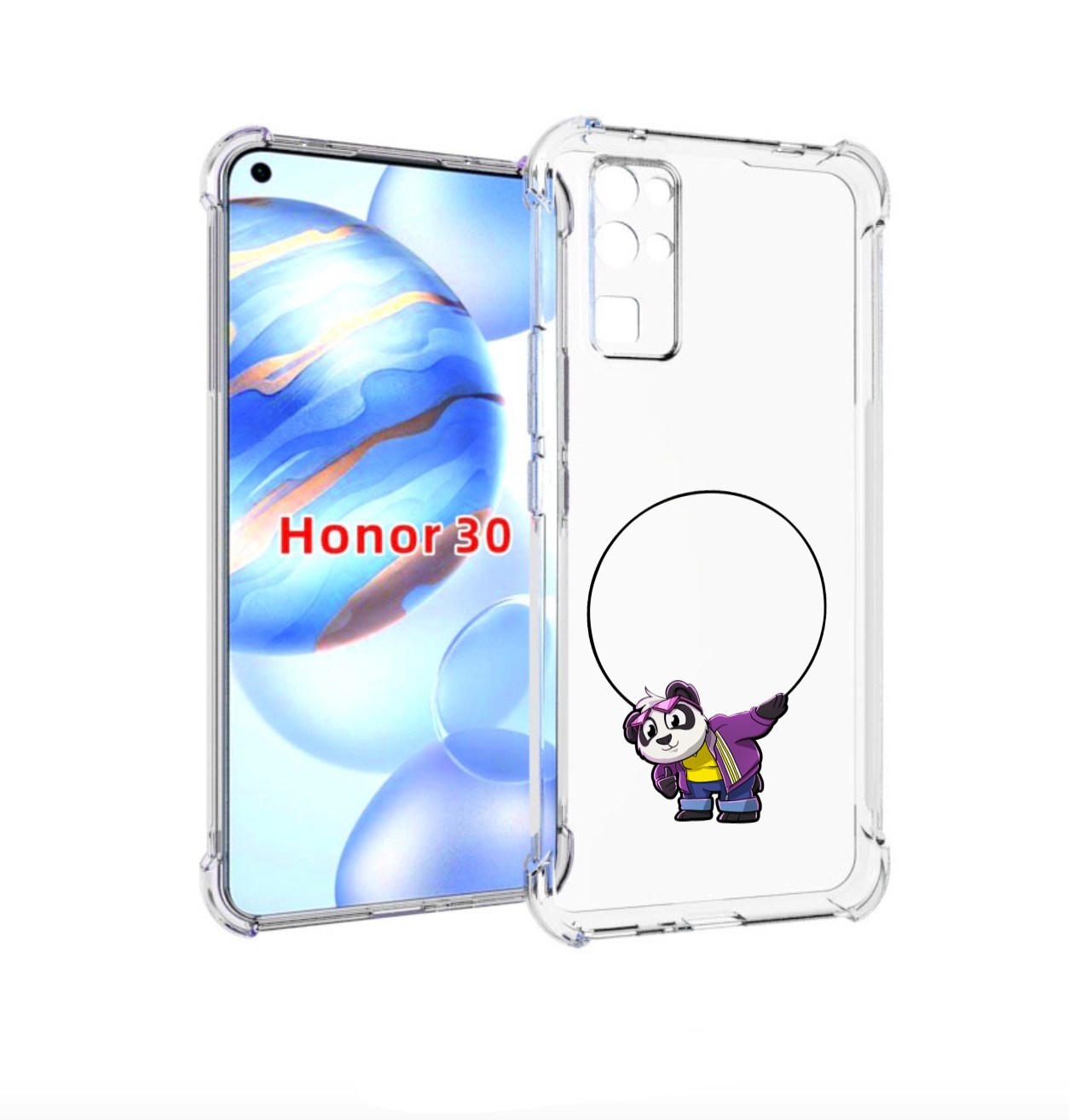

Чехол бампер MyPads панда-с-обручем для Honor 30 (BMH-AN10) прот, Прозрачный, Tocco