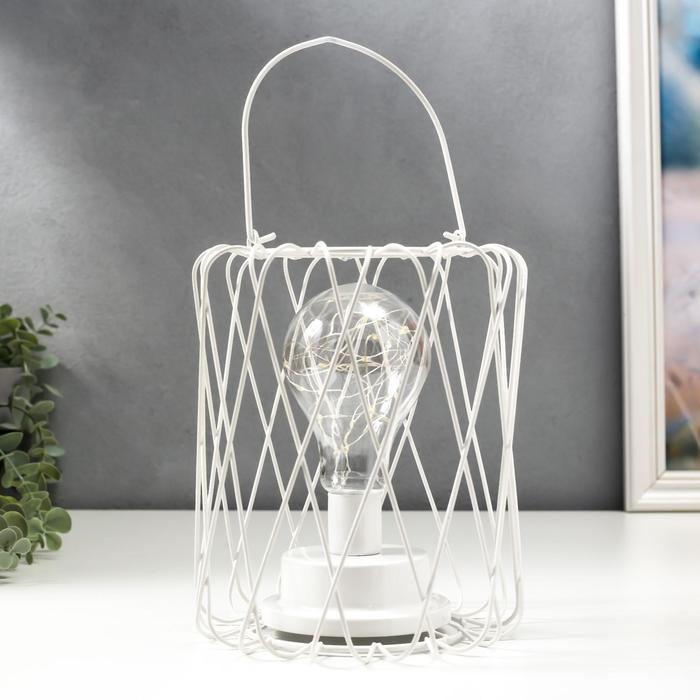 

Ночник лофт 16451/1WT LED от батареек 3хАА белый 17х17х21 см