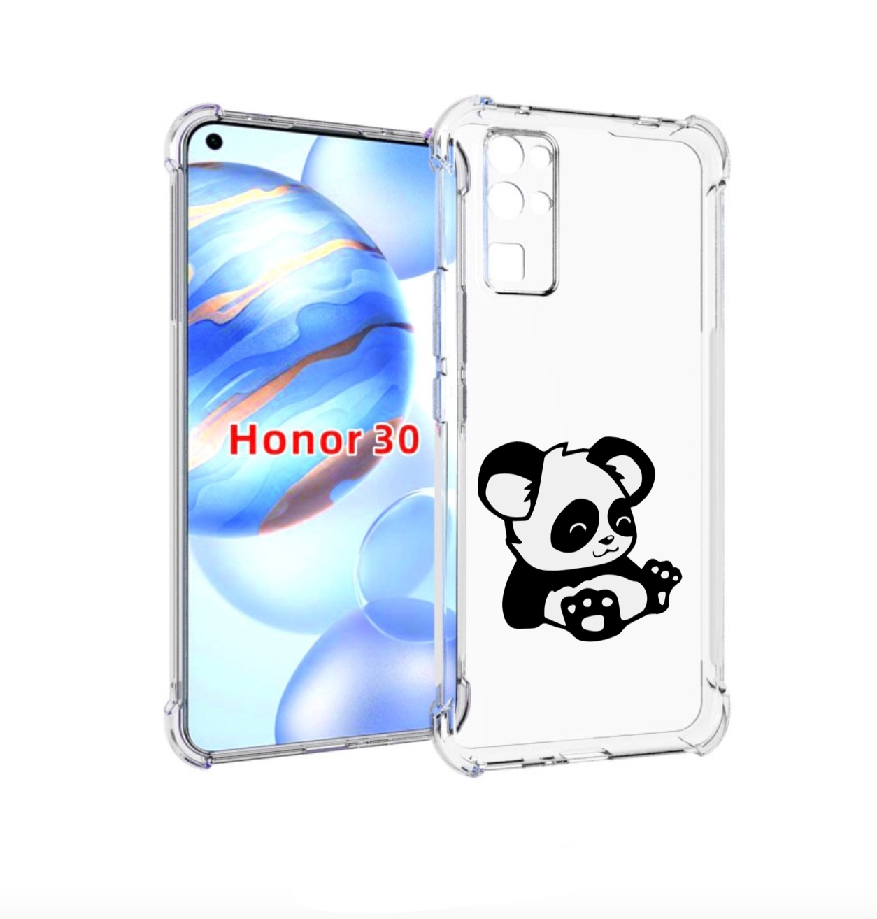

Чехол бампер MyPads панда-детеныш детский для Honor 30 (BMH-AN10, Прозрачный, Tocco