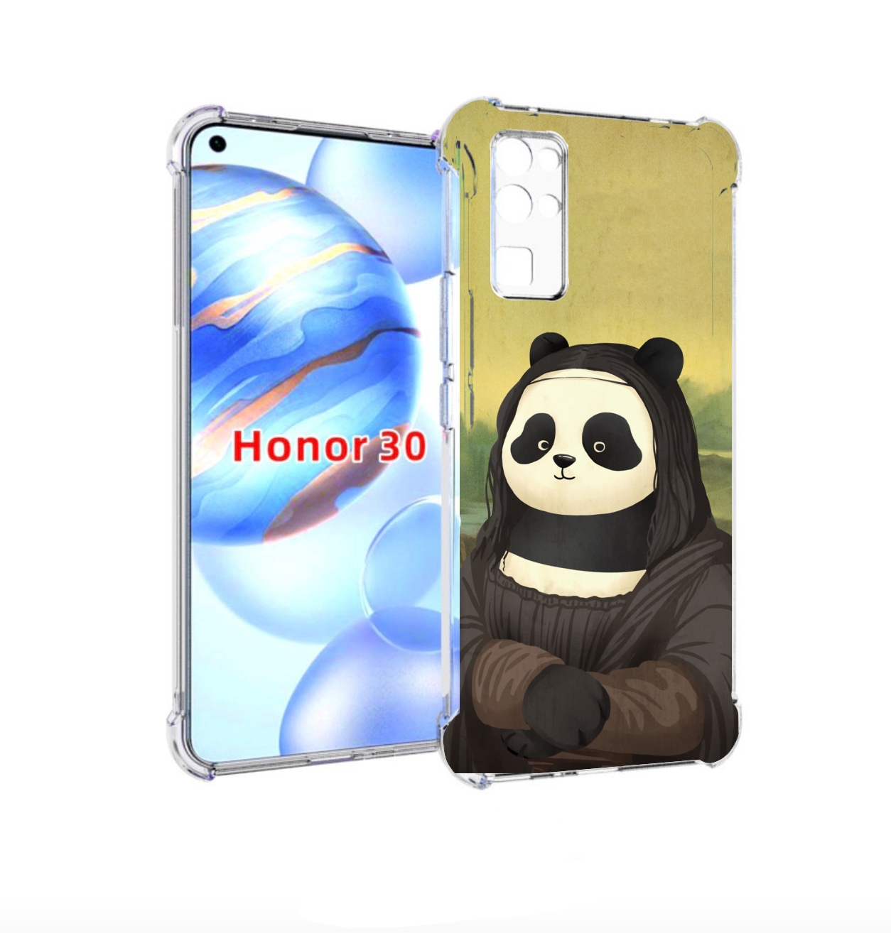 

Чехол бампер MyPads панда монализа для Honor 30 (BMH-AN10) проти, Прозрачный, Tocco