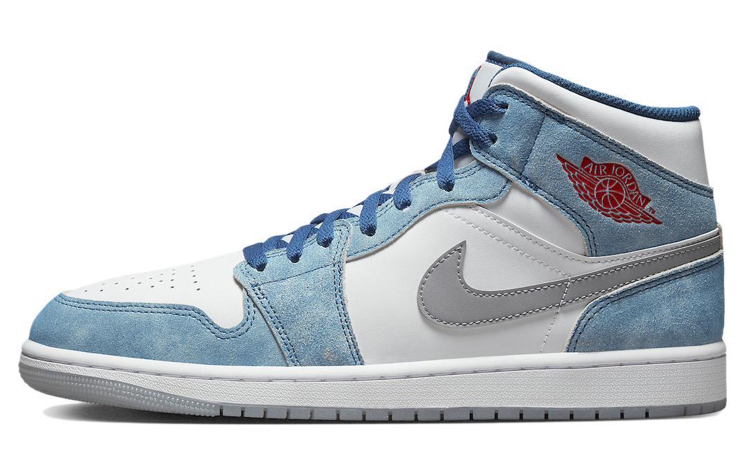 

Кеды унисекс Jordan Air Jordan 1 mid se белые 47.5 EU, Белый, Air Jordan 1 mid se