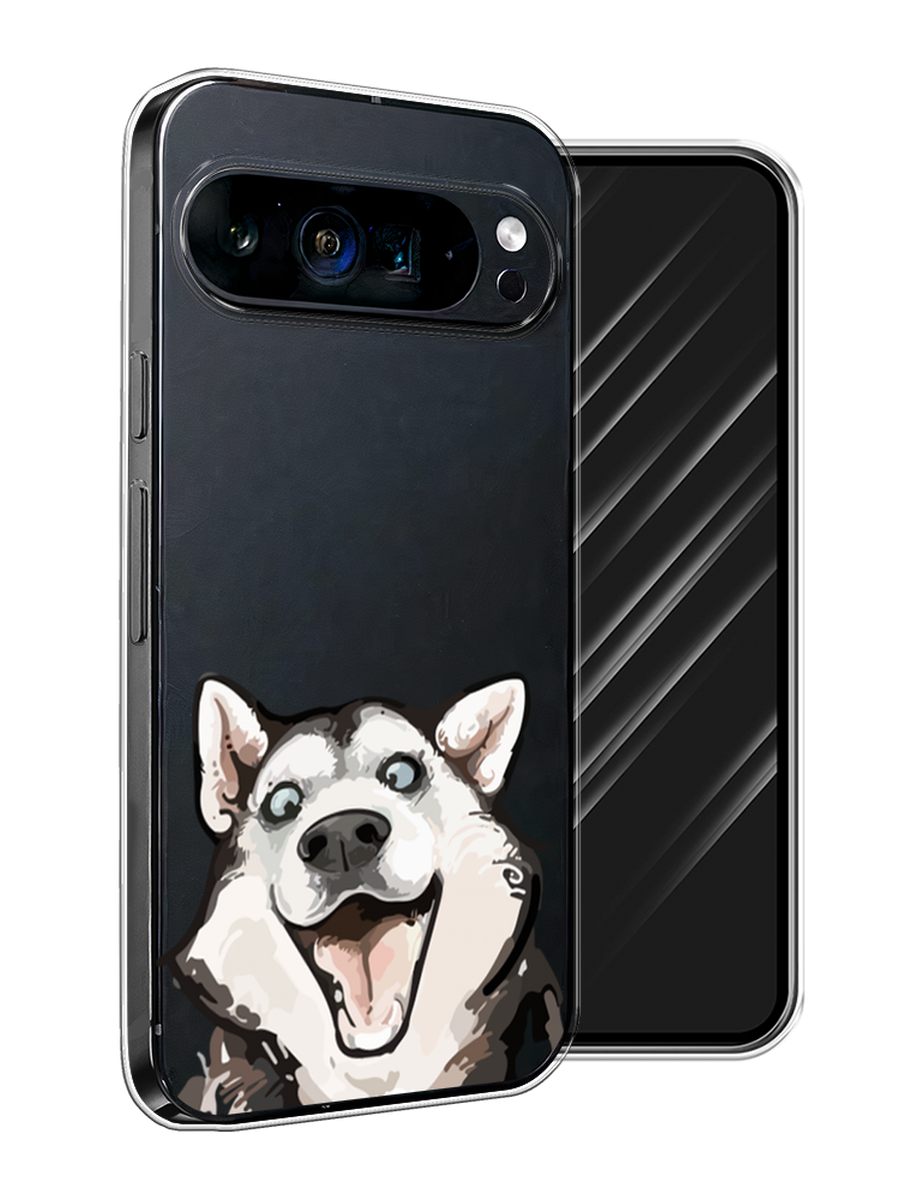 

Чехол Awog на Google Pixel 9 Pro XL "Радостный хаски", Белый;голубой;черный, 272150-1